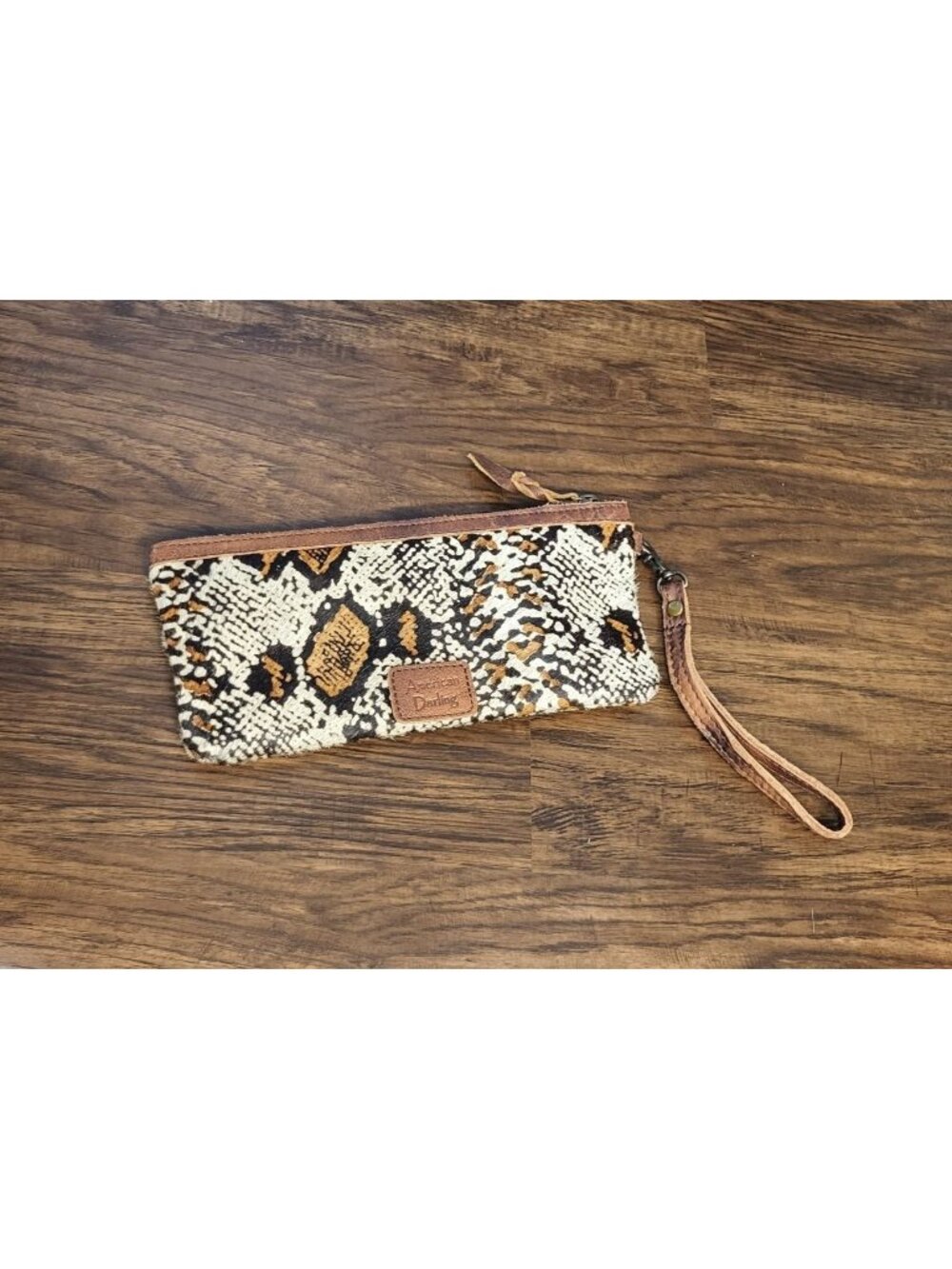 American Darling Animal Print Hairon Leather Clutch Bag Western Boho Fesitval